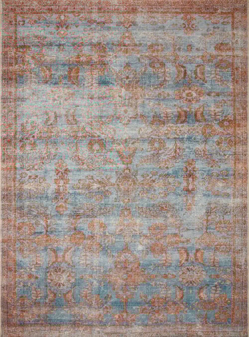 5'3" x 7'8" Ocean / Spice Rug