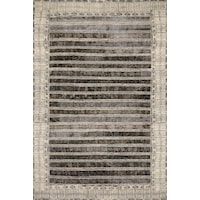 6'7" x 9'4" Charcoal / Ivory Rug