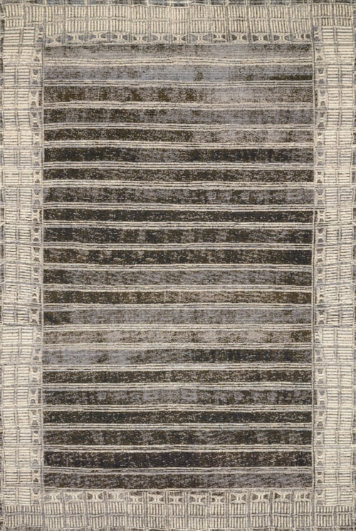 2'5" x 7'8" Charcoal / Ivory Rug