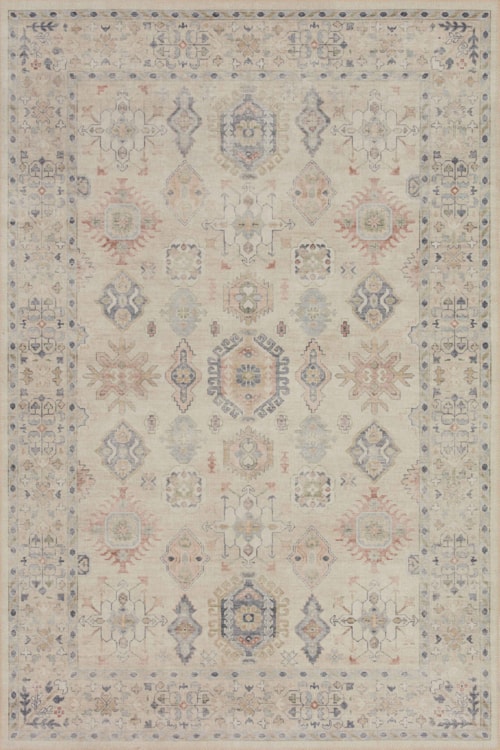 18" x 18" Beige / Multi Sample Rug