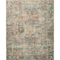 8'6" x 11'6" Terracotta / Lagoon Rectangle Rug