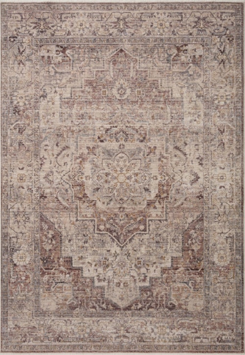 7'-10" x 7'-10" Round Berry / Stone Rug