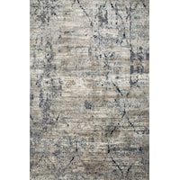 2'-7" X 4' Taupe / Blue Rug