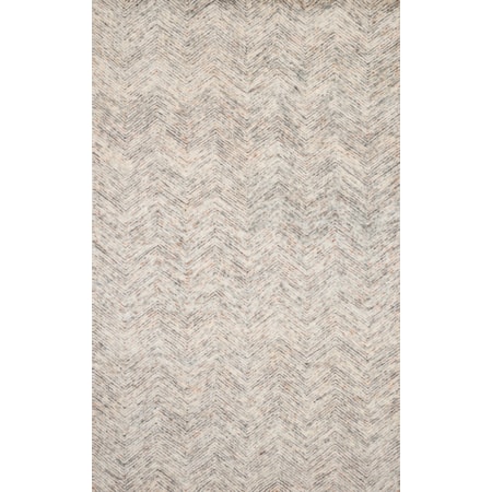 2'6" x 9'9" Lt Grey / Multi Rug