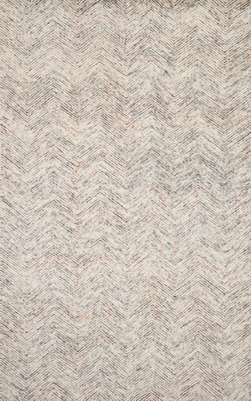 1'6" x 1'6"  Lt Grey / Multi Rug