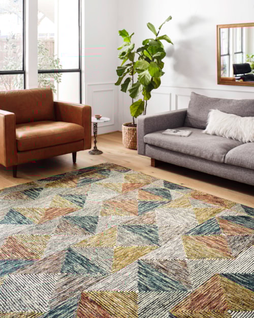 18" x 18" Lagoon / Spice Sample Rug