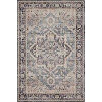 2'6" x 7'6" Navy / Multi Runner Rug