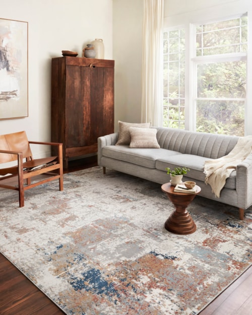 18" x 18" Ivory / Multi Sample Rug
