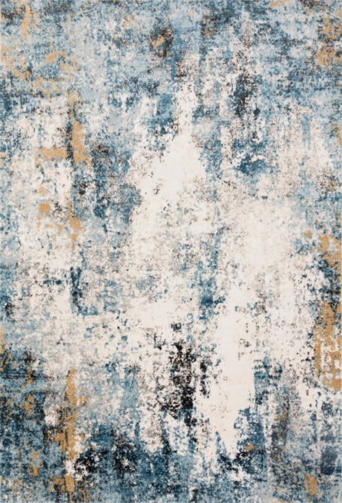 18" x 18" Denim / Ivory Sample Rug