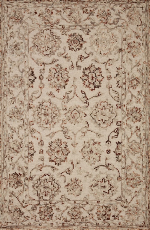18" x 18" Taupe / Rust Sample Rug
