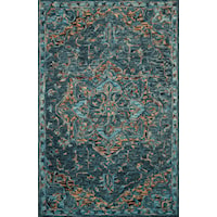 2'3" x 3'9" Teal / Multi Rug