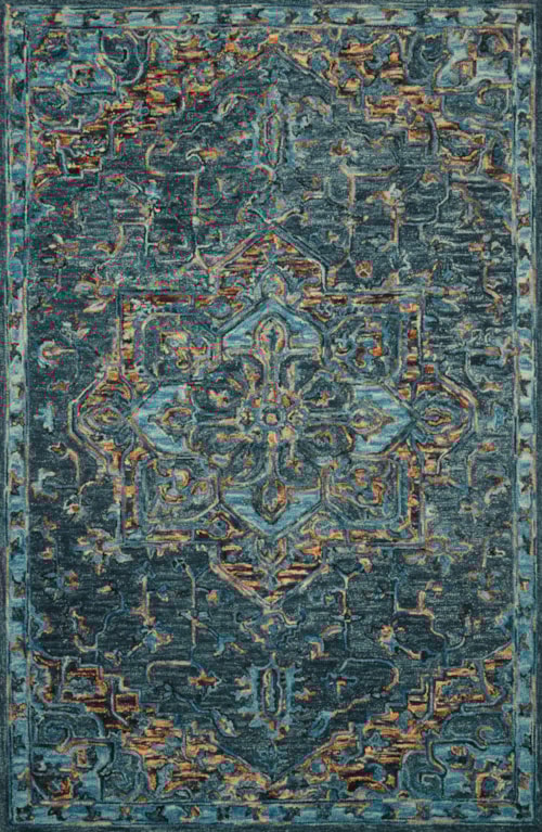 9'3" x 13' Teal / Multi Rug