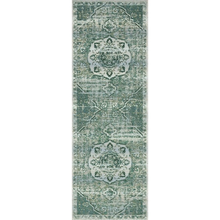 1&apos;6&quot; x 1&apos;6&quot;  Green / Mist Rug