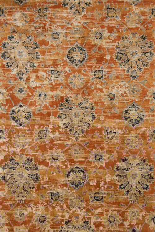 1'6" x 1'6"  Rust Rug