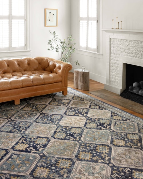 18" x 18" Navy / Blue Sample Rug