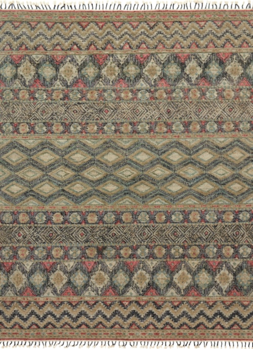 1'6" x 1'6"  Indigo / Sage Rug