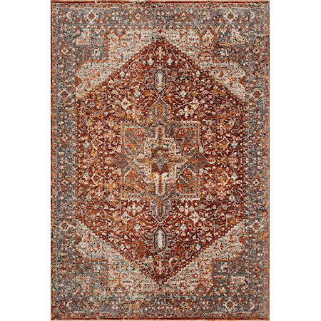 2'8" x 2'8"  Rust / Multi Rug