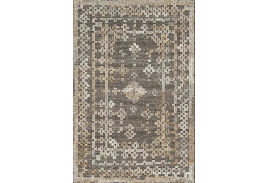 Akina 1'6" x 1'6"  Charcoal / Taupe Rug by Loloi Rugs at Virginia Furniture Market
