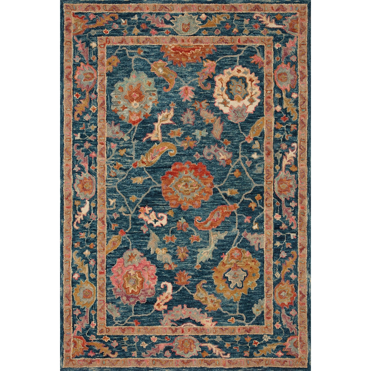 Loloi Rugs Padma 18" x 18"  Marine / Multi Rug