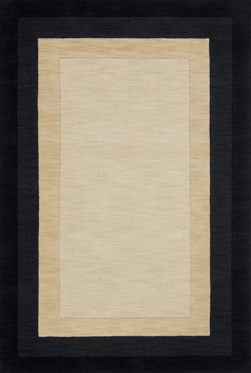 1'6" x 1'6"  Ivory / Charcoal Rug