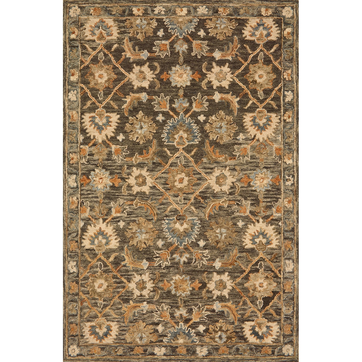 Loloi Rugs Victoria 1'6" x 1'6"  Dk Taupe / Multi Rug