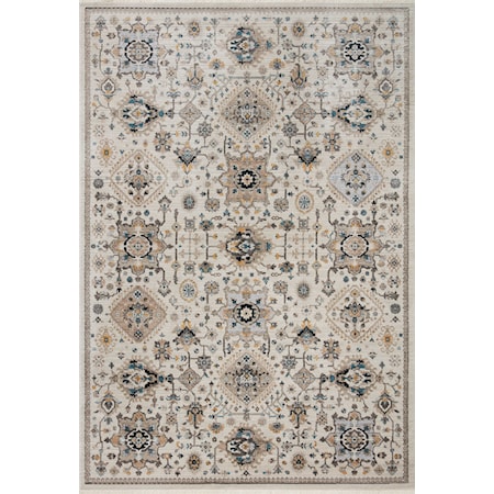 6'7" x 9'6" Ivory / Taupe Rug