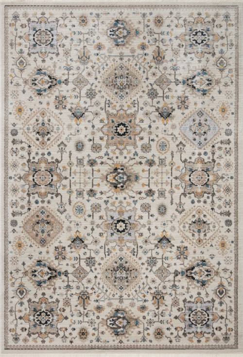 4'0" x 5'5" Ivory / Taupe Rug
