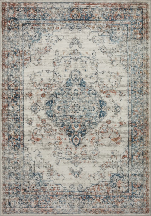 18" x 18" Ivory / Ocean Sample Rug