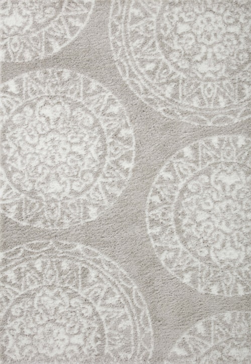 18" x 18" Grey / White Sample Rug