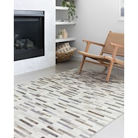 3'6" x 5'6" Ivory / Grey Rectangle Rug