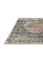 Reeds Rugs Skye 7'6" x 9'6" Brick / Ocean Rectangle Rug