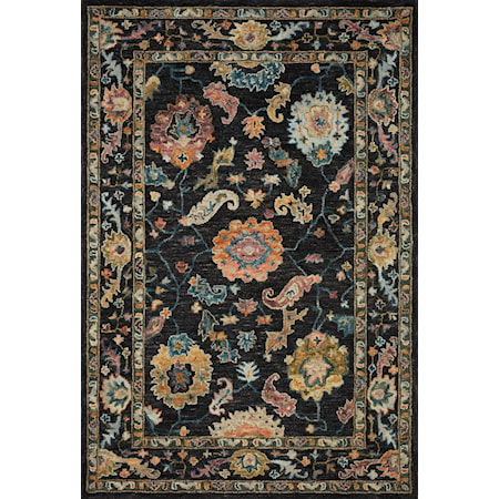 9'3" x 13' Black / Multi Rug