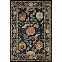 18" x 18"  Black / Multi Rug