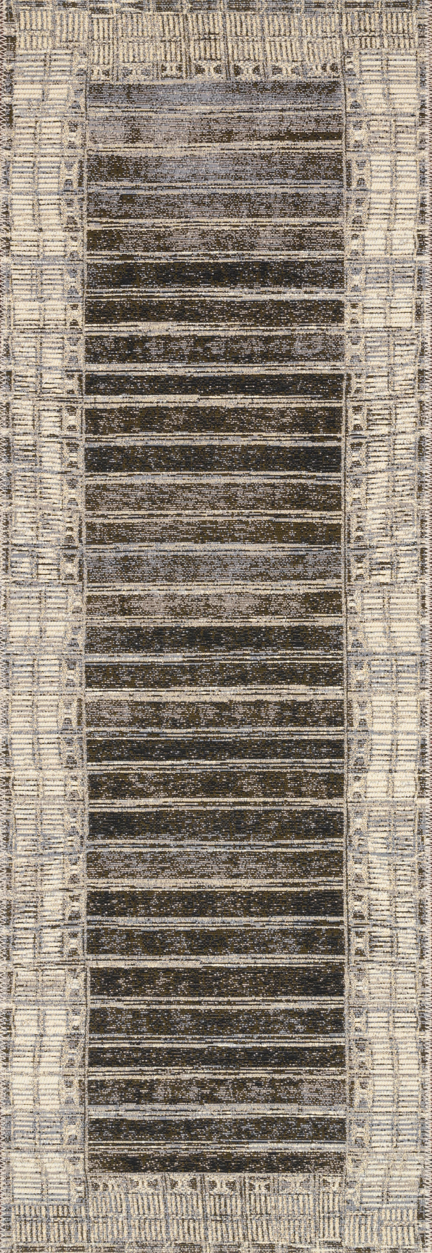 2'5" x 7'8" Charcoal / Ivory Rug