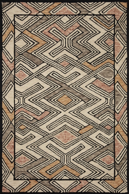 18" x 18" Ivory / Multi Sample Rug