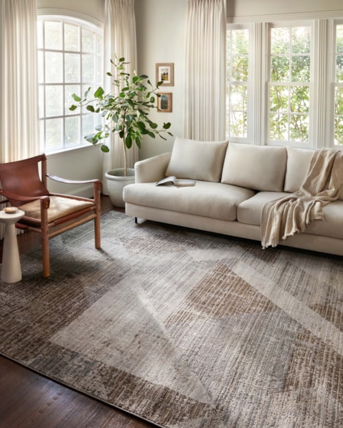 18" x 18" Stone / Bark Sample Rug