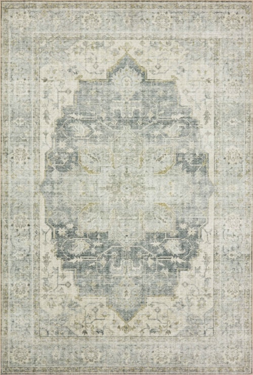 7' x 9' Charcoal / Dove Oval Rug