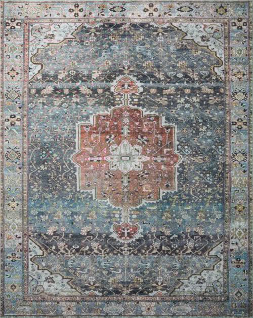 18" x 18" Ocean / Brick Sample Rug