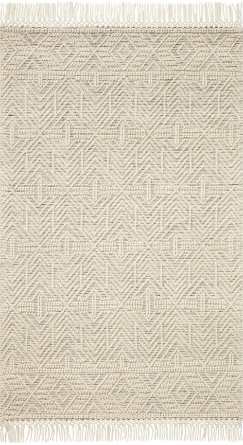 18" x 18" Ivory / Black Sample Rug