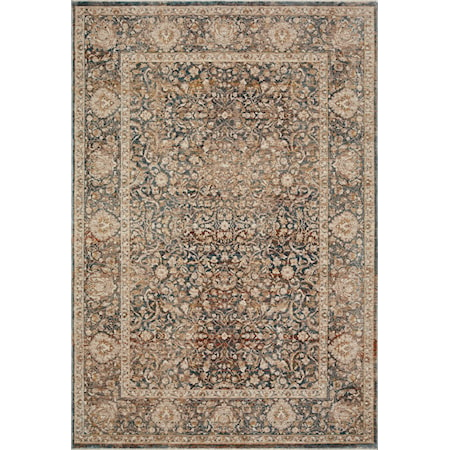 5'7" x 5'7"  Charcoal / Ivory Rug