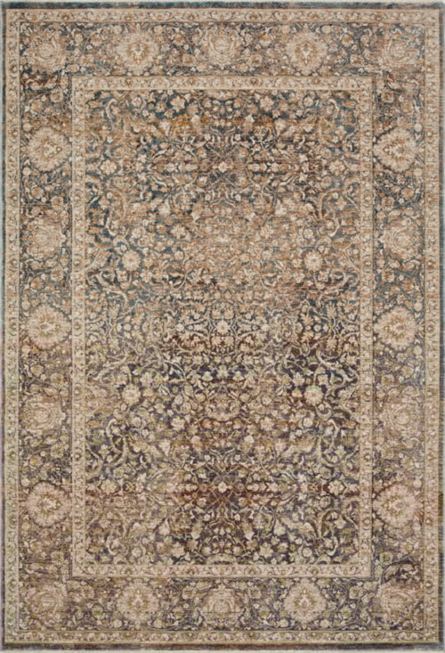 18" x 18"  Charcoal / Ivory Rug