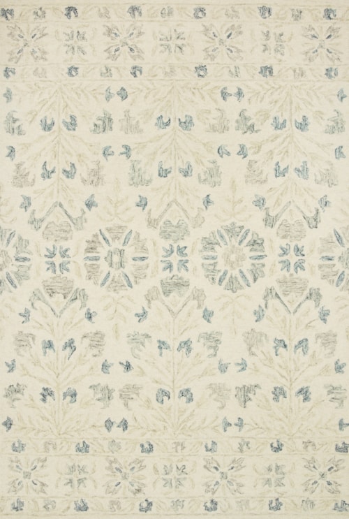 2'6" x 9'9" Ivory / Grey Rug