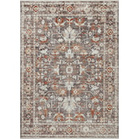 6'7" x 9'7" Charcoal / Spice Rectangle Rug
