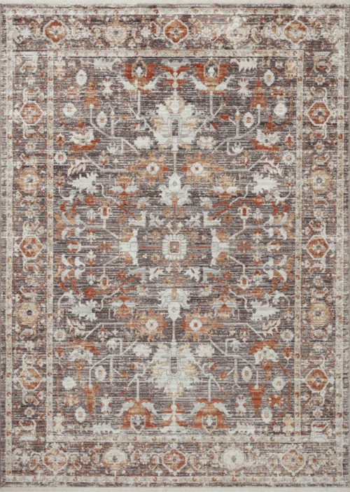 18" x 18" Charcoal / Spice Sample Rug