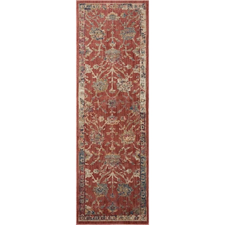 2&apos;7&quot; x 12&apos;0&quot; Red / Multi Rug