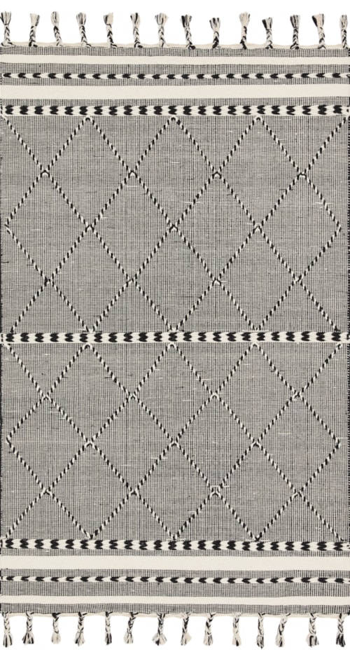 18" x 18" Black Sample Rug