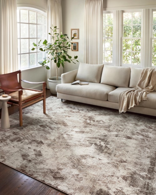 18" x 18" Natural / Mocha Sample Rug