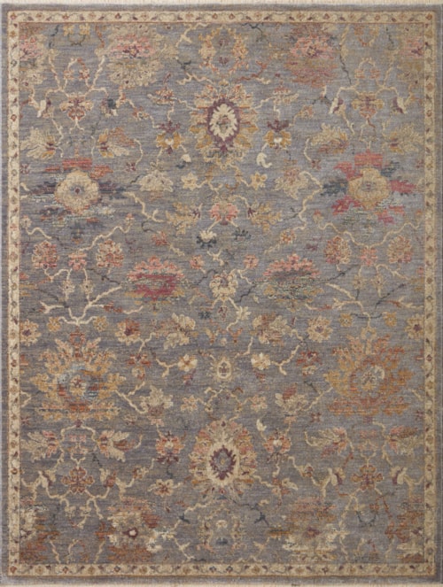 18" x 18"  Silver / Multi Rug