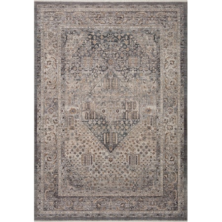 2'-3" x 3'-10" Denim / Pebble Rug