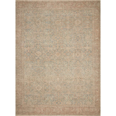 9'3" x 13' Denim / Rust Rug